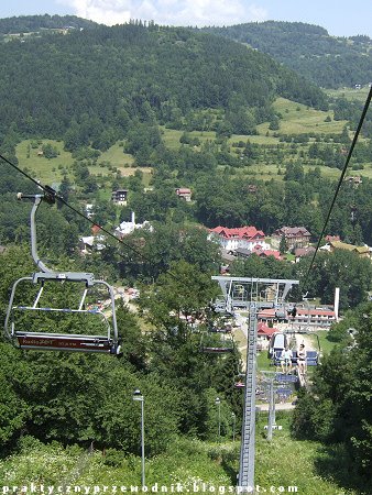 Szczawnica - widok z kolejki górskiej na Palenicę